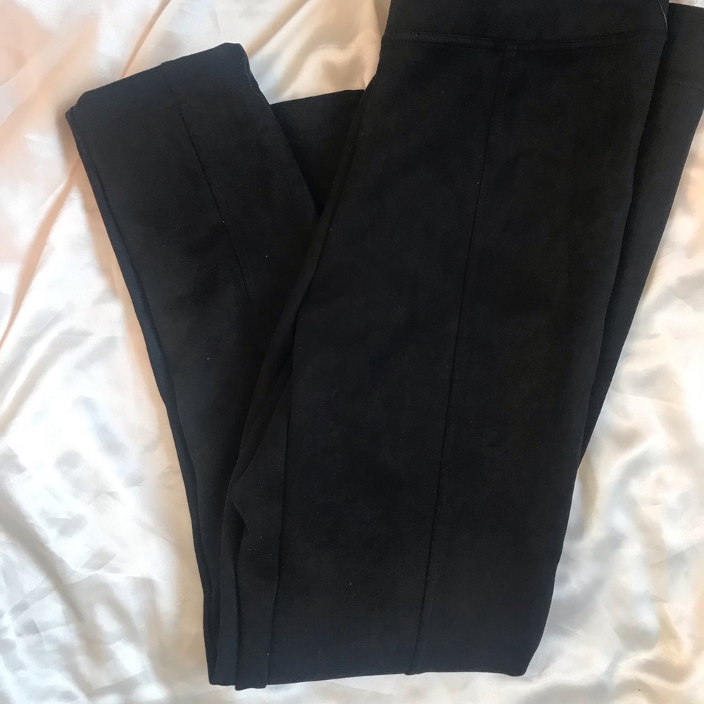 Suede black pants